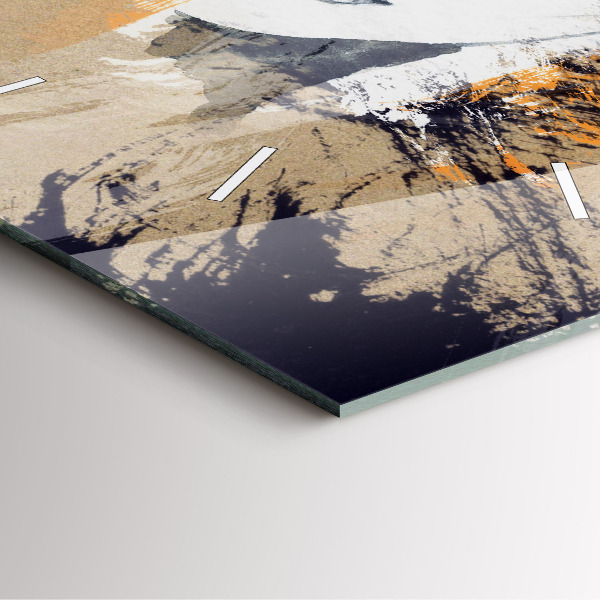 Szögletes fali üvegóra Portré egy nő absztrakt