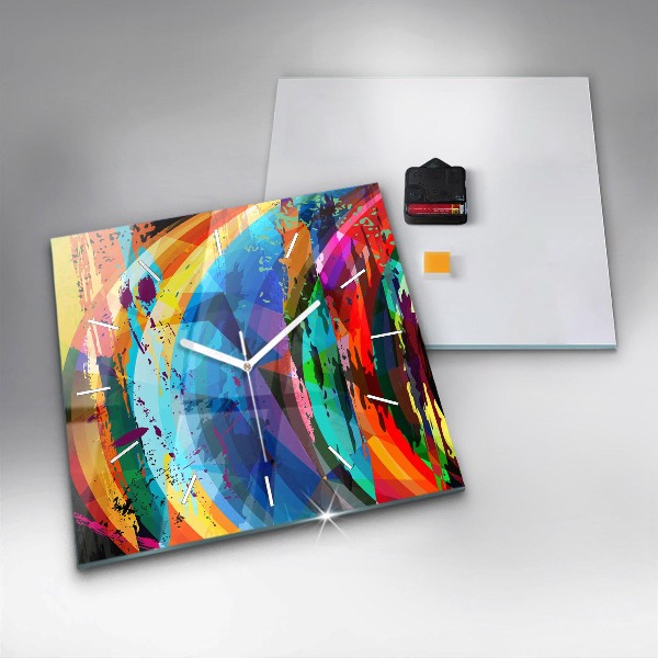 Szögletes fali üvegóra Absztrakt háttér