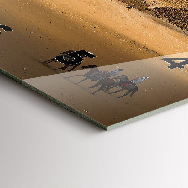 Szögletes fali üvegóra Piramisok és naplemente