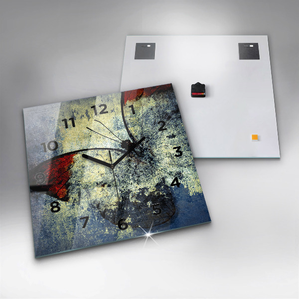 Szögletes fali üvegóra Pillangó vintage stílusú