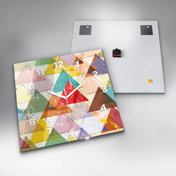 Szögletes fali üvegóra Geometriai háromszögek
