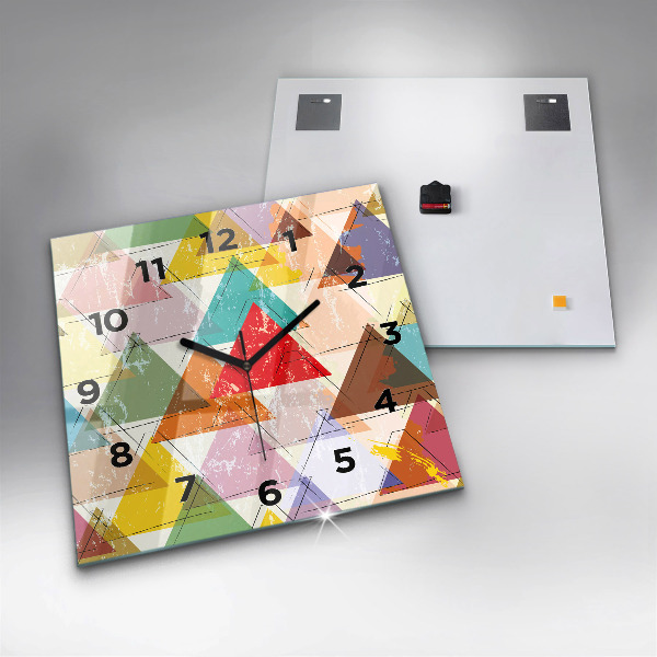 Szögletes fali üvegóra Geometriai háromszögek