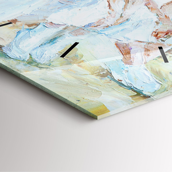 Szögletes fali üvegóra Fiatal balerinák