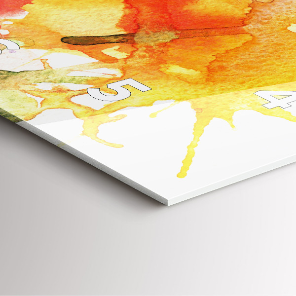 Szögletes fali üvegóra Színes portré egy nőről