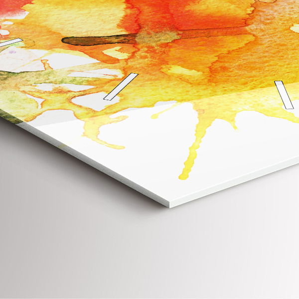 Szögletes fali üvegóra Színes portré egy nőről