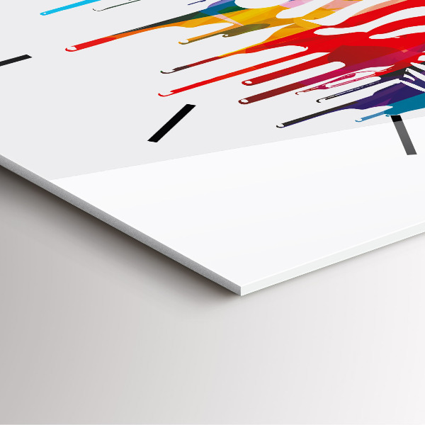 Szögletes fali üvegóra Színes zebra