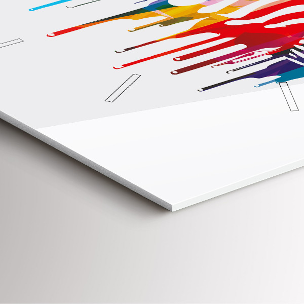 Szögletes fali üvegóra Színes zebra