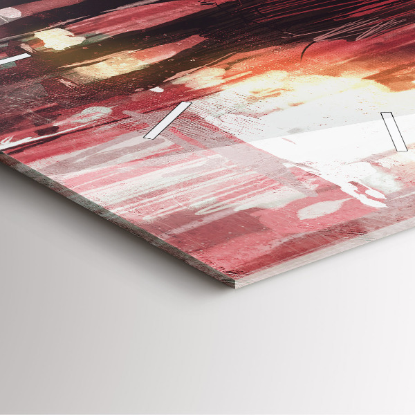 Szögletes fali üvegóra Fiatal pár szerelmes