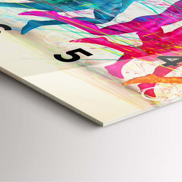 Szögletes fali üvegóra Színes emberek