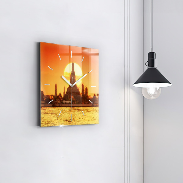 Szögletes fali üvegóra Wat Arun Bangkok Thaiföld