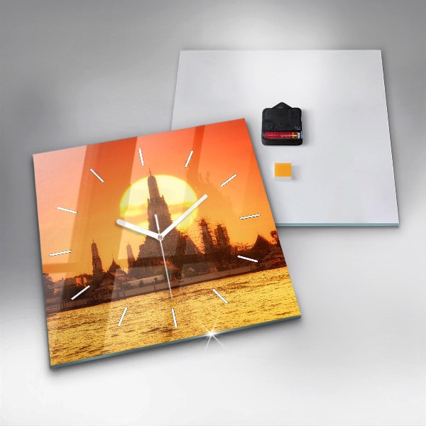 Szögletes fali üvegóra Wat Arun Bangkok Thaiföld