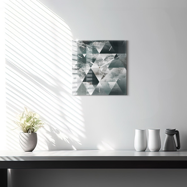 Szögletes fali üvegóra Absztrakt tenger hullámai