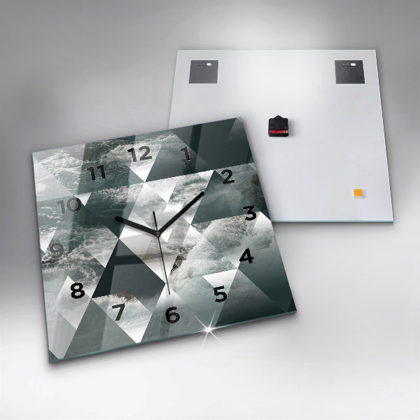 Szögletes fali üvegóra Absztrakt tenger hullámai