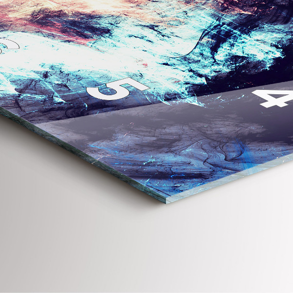 Szögletes fali üvegóra Absztrakt festészet