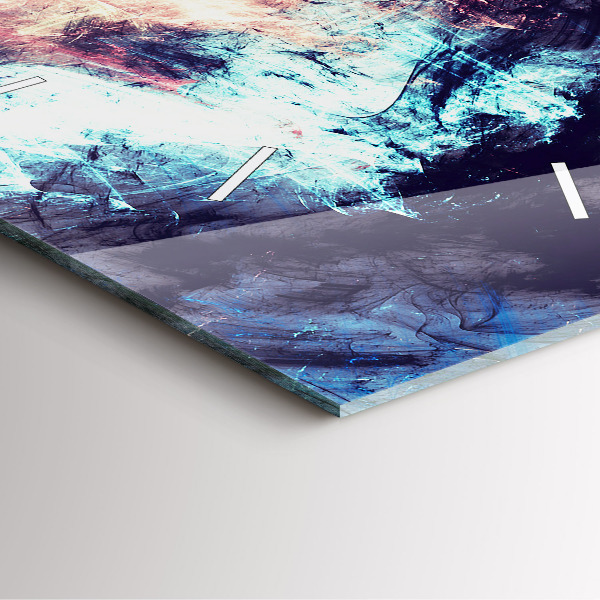 Szögletes fali üvegóra Absztrakt festészet