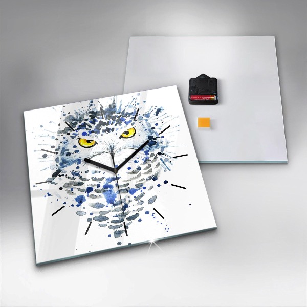 Szögletes fali üvegóra Bagoly pillantást