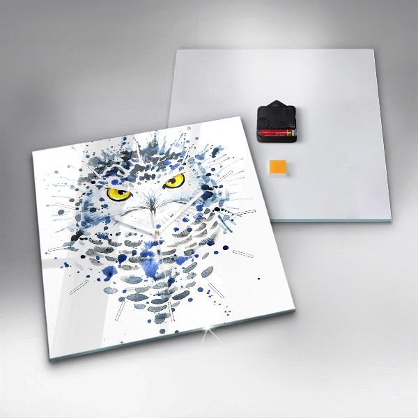 Szögletes fali üvegóra Bagoly pillantást