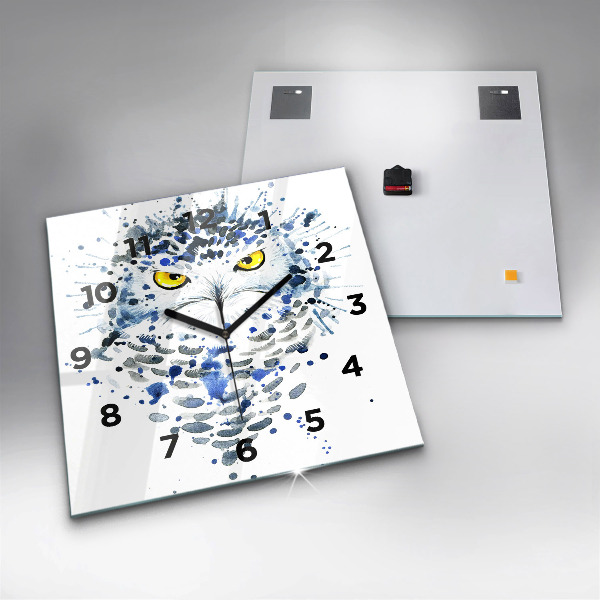 Szögletes fali üvegóra Bagoly pillantást