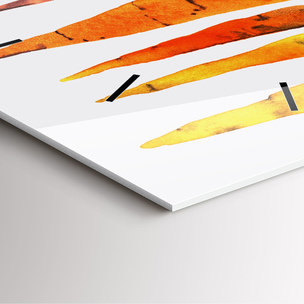 Szögletes fali üvegóra Sárgarépa illusztráció