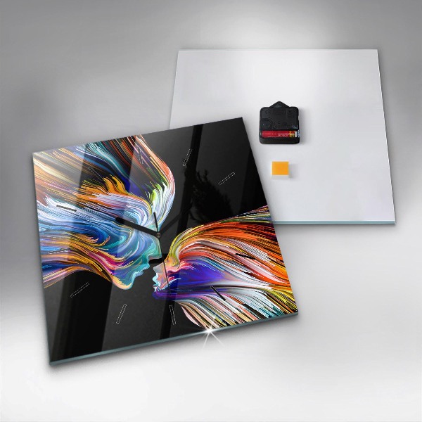 Szögletes fali üvegóra Érzelmi művészet