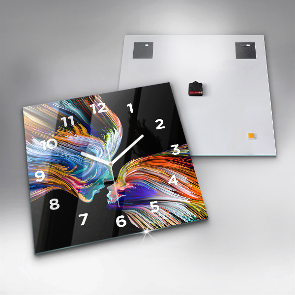 Szögletes fali üvegóra Érzelmi művészet