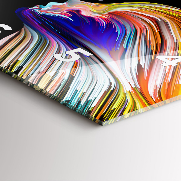 Szögletes fali üvegóra Érzelmi művészet