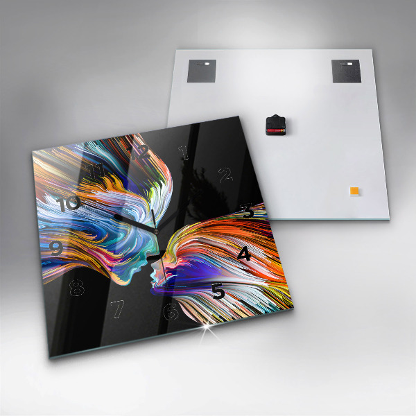 Szögletes fali üvegóra Érzelmi művészet