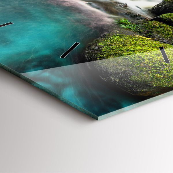 Szögletes fali üvegóra Thaiföld vízesés