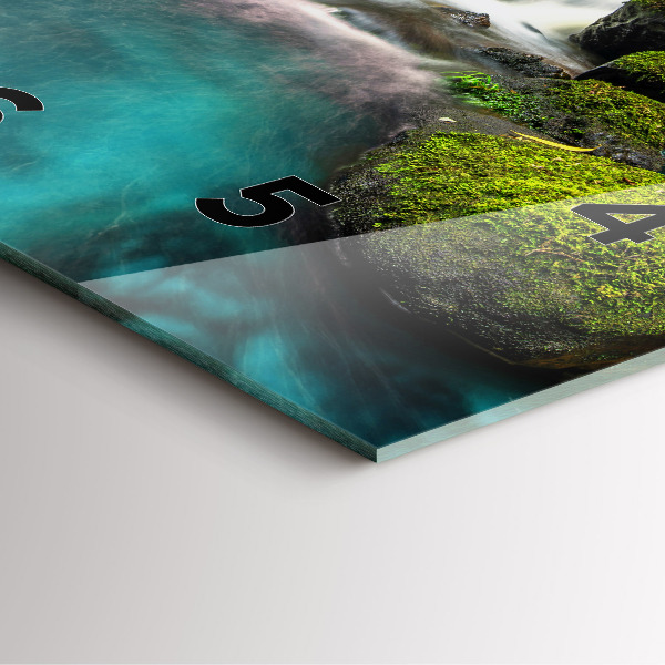 Szögletes fali üvegóra Thaiföld vízesés