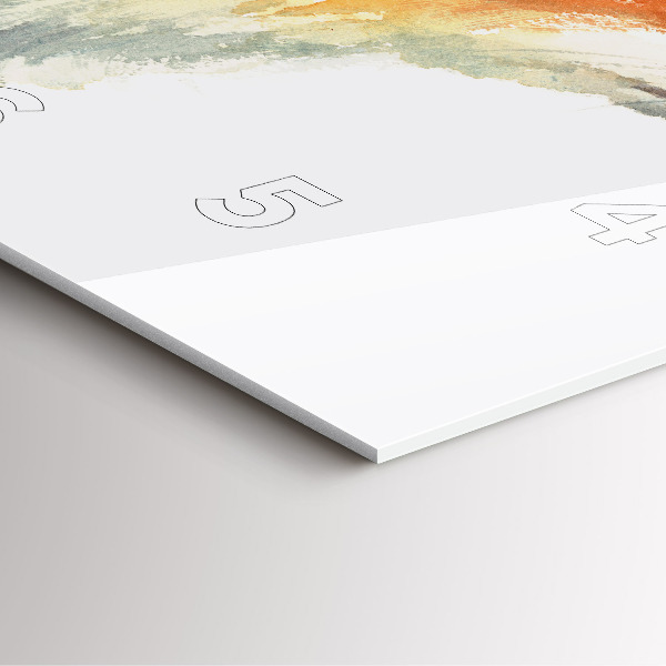 Szögletes fali üvegóra Akvarell fiatal róka