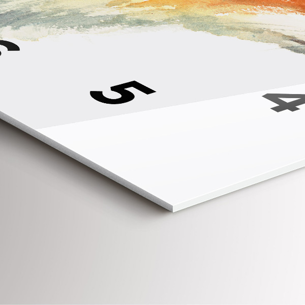 Szögletes fali üvegóra Akvarell fiatal róka