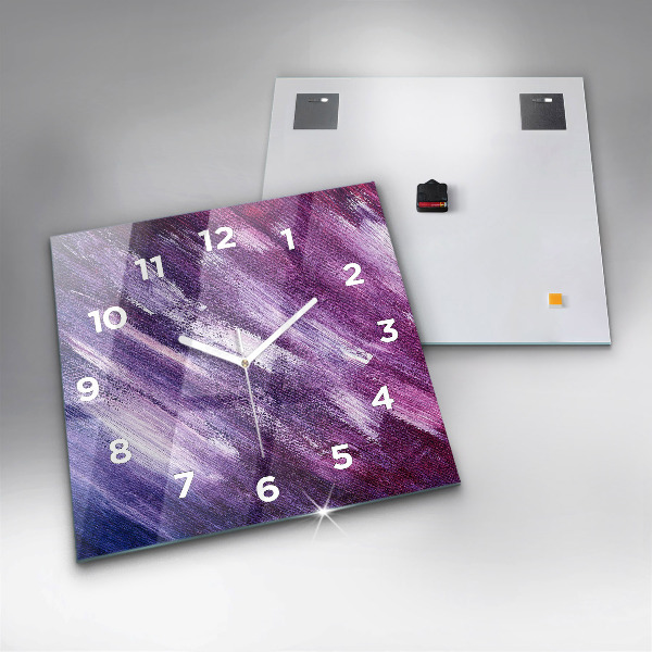 Szögletes fali üvegóra Akril festék textúra