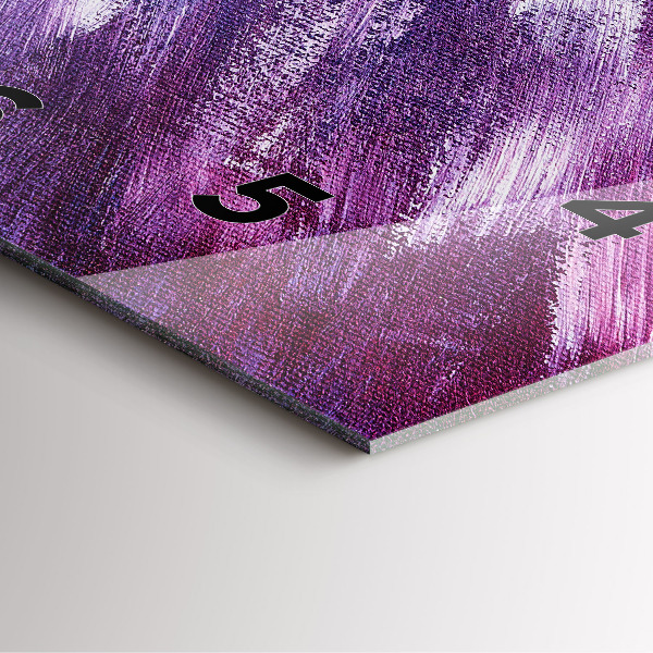 Szögletes fali üvegóra Akril festék textúra