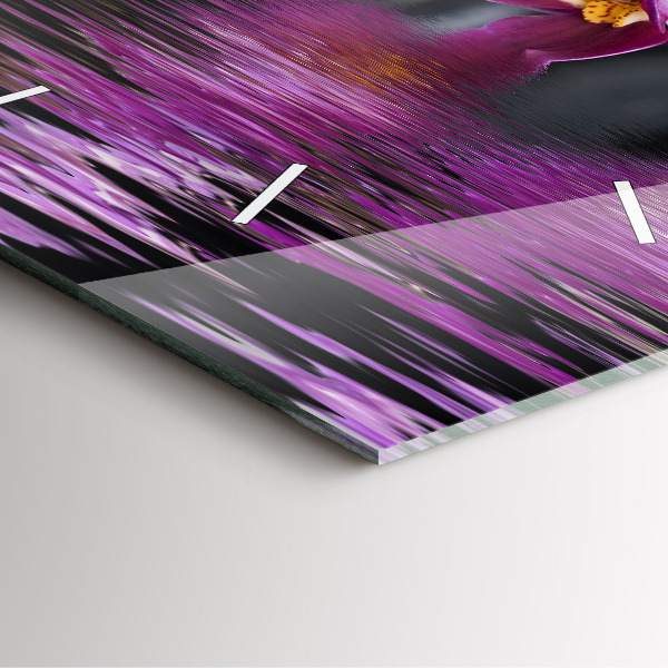 Szögletes fali üvegóra Orchidea virág a vízen