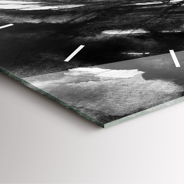 Szögletes fali üvegóra Egy nő portréja