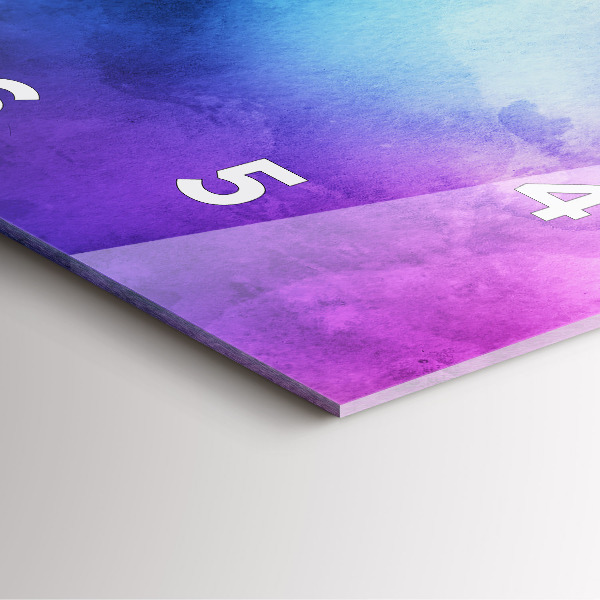 Szögletes fali üvegóra Színes foltok