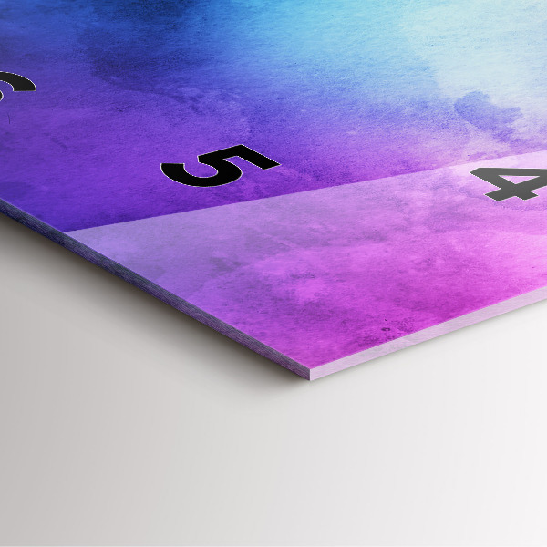 Szögletes fali üvegóra Színes foltok