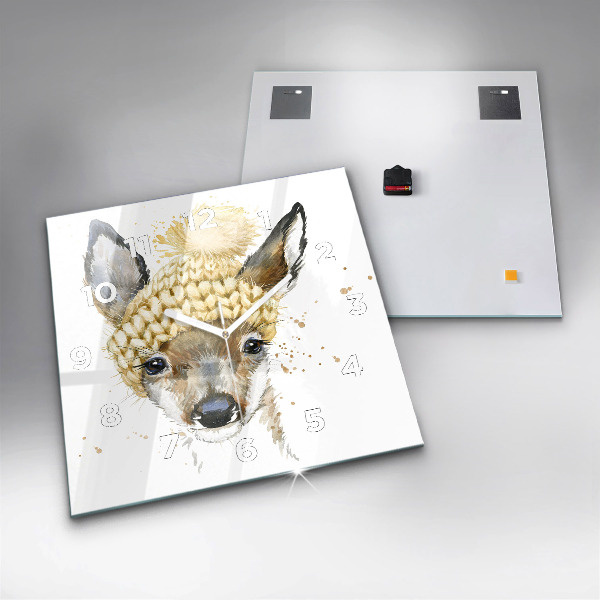 Szögletes fali üvegóra Egy szarvas