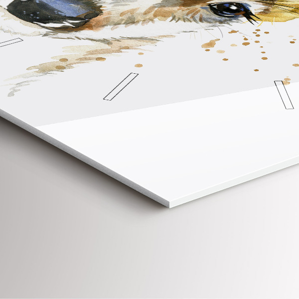 Szögletes fali üvegóra Egy szarvas