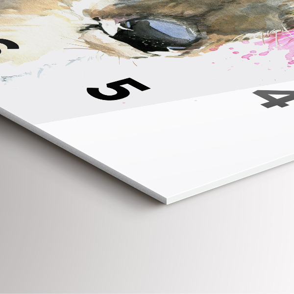 Szögletes fali üvegóra Erdei szarvas