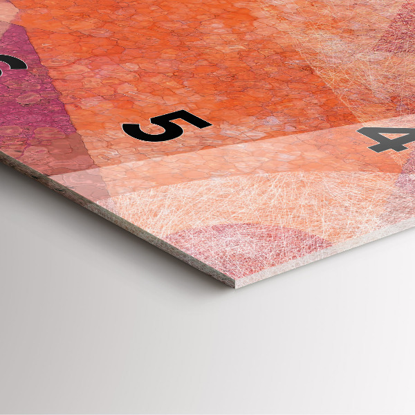 Szögletes fali üvegóra Geometriai absztrakció