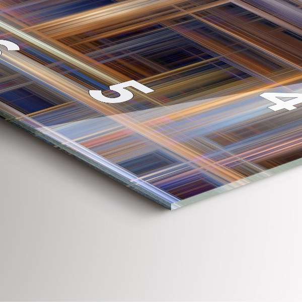 Szögletes fali üvegóra Absztrakt geometria