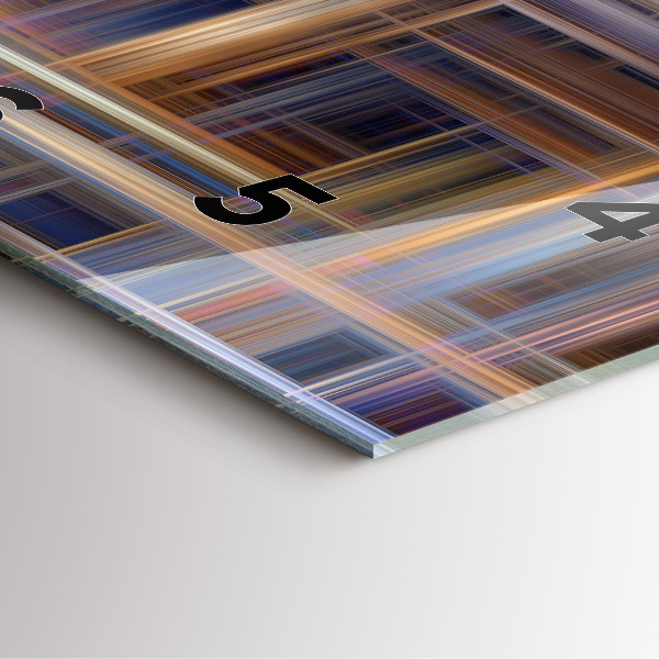 Szögletes fali üvegóra Absztrakt geometria