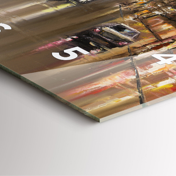 Szögletes fali üvegóra Párizs városának építészete