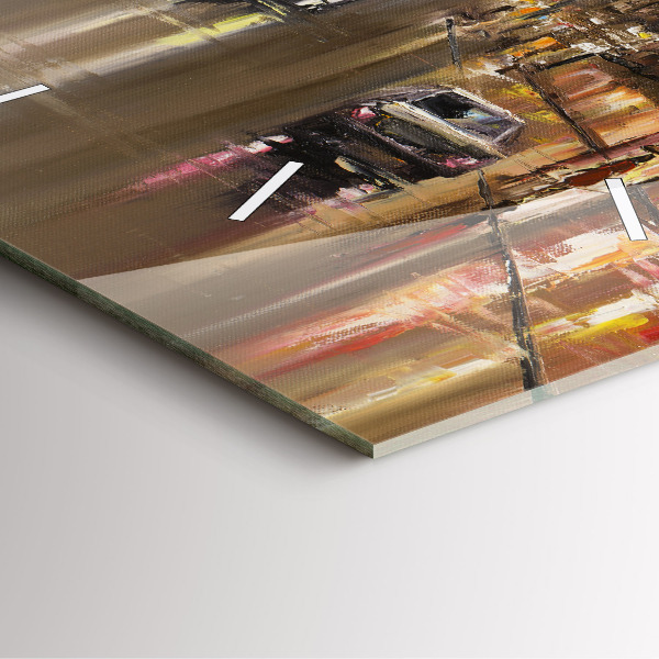 Szögletes fali üvegóra Párizs városának építészete