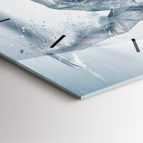 Szögletes fali üvegóra Futó ember