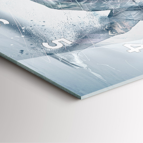 Szögletes fali üvegóra Futó ember