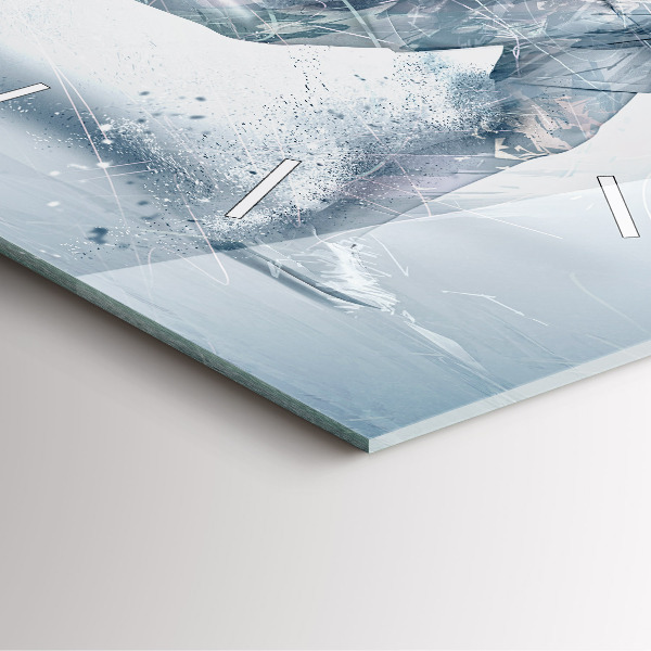 Szögletes fali üvegóra Futó ember