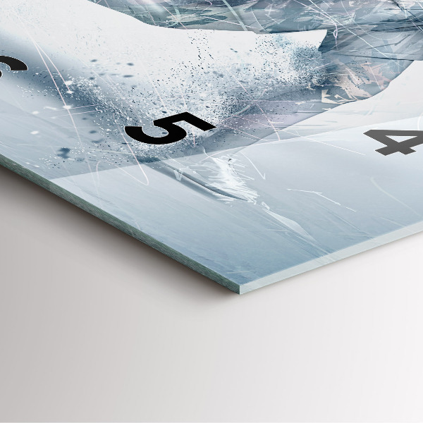 Szögletes fali üvegóra Futó ember