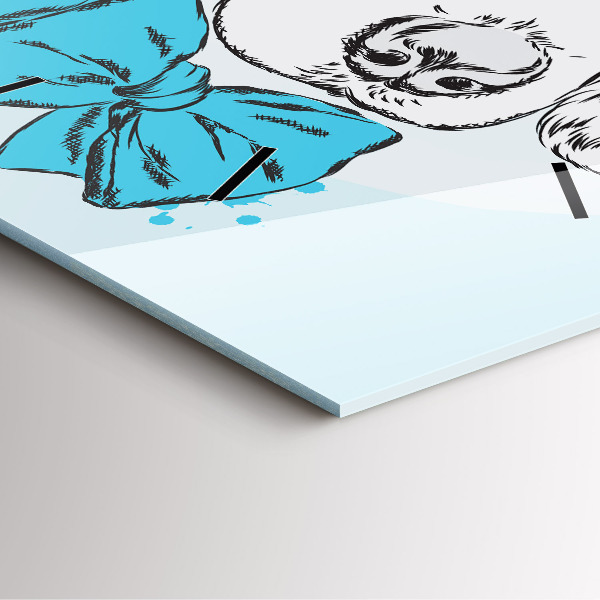 Szögletes fali üvegóra Kölyökkutya